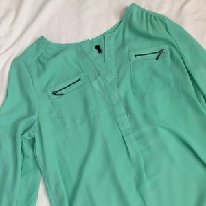 🌼 3/$15 🌼My Michelle mint green S NWT 3/4 sleeve